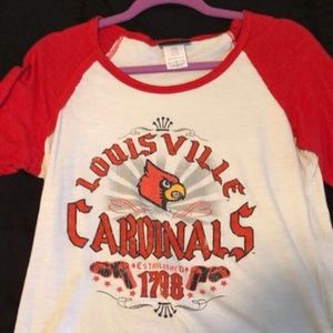 old school university of Louisville baseball tee